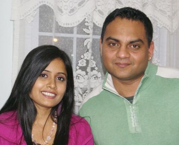 Miss Pooja with her husband