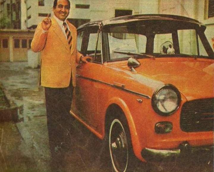 Mohammed Rafi with his car
