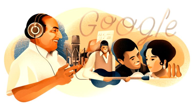 Mohammed Rafi's Google Doodle