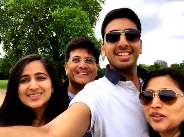 Piyush Goyal With His Family