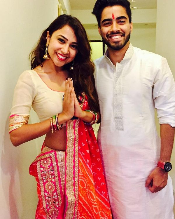 Ridhima Pathak with her brother