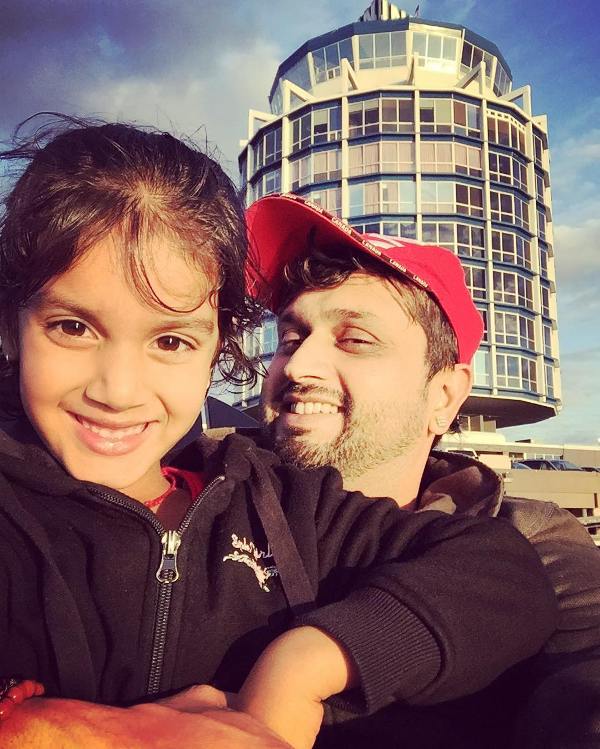 Roshan Prince with his daughter