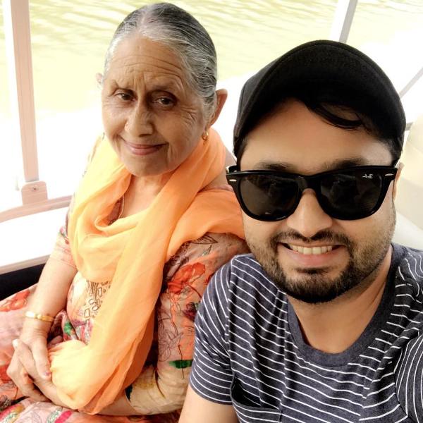 Roshan Prince with his mother