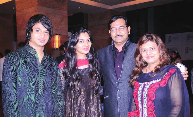 Sudesh Bhosle with his family