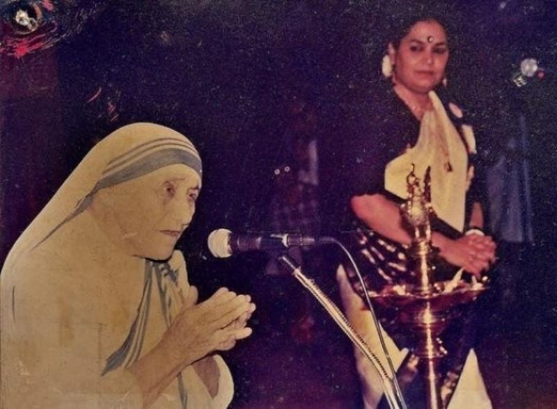 Usha Uthup With Mother Teresa