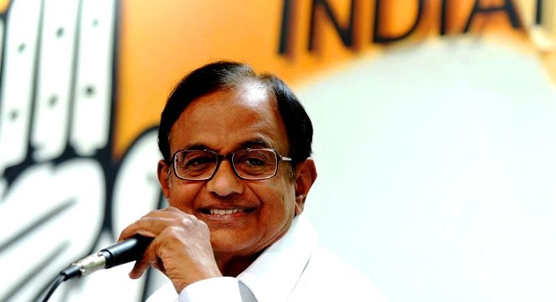 P Chidambaram During A Press Conference