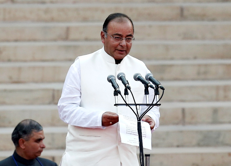 Arun Jaitley taking oath as a Cabinet Minister in 2014
