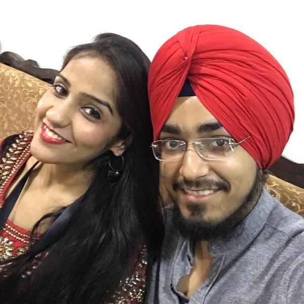 Asees Kaur with her brother