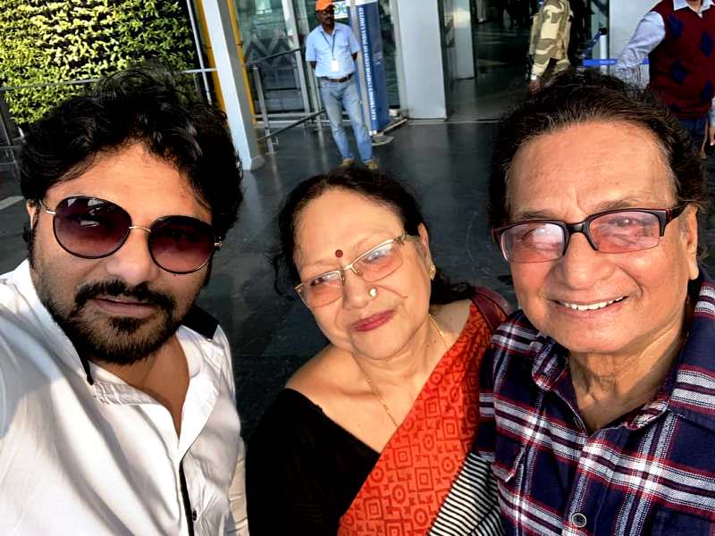 Babul Supriyo With His Parents- Sunil Baral &amp; Sumitra Baral