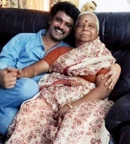 Cheran with his mother Kamala