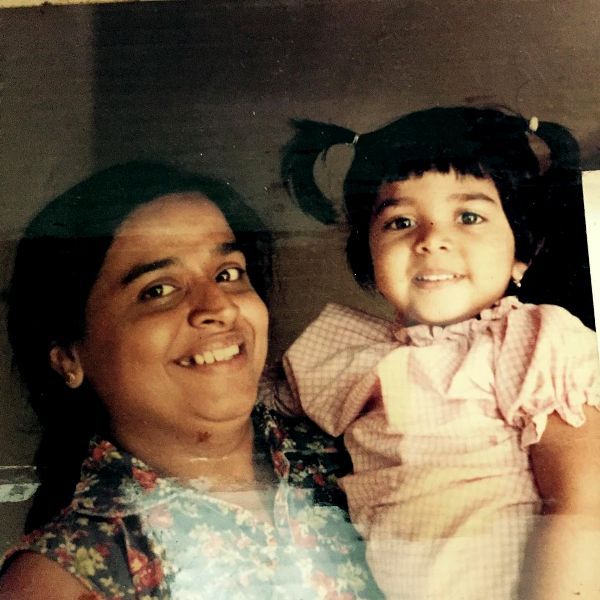 Faye D'Souza As A Toddler With Her Mother