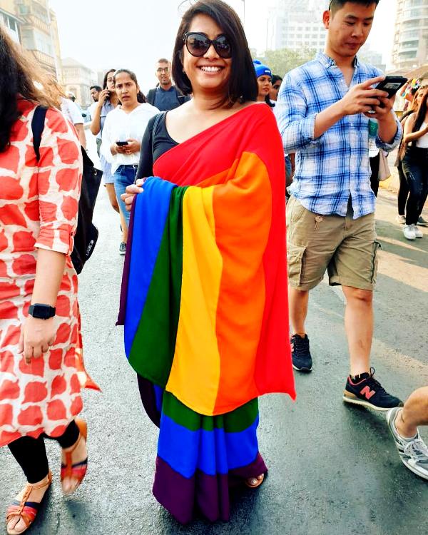 Faye D'Souza Attending A Gay Pride Parade In Mumbai