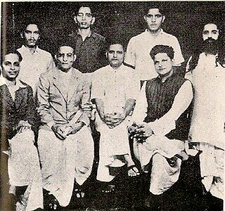 Group photo of people accused in the murder of Mahatma Gandhi