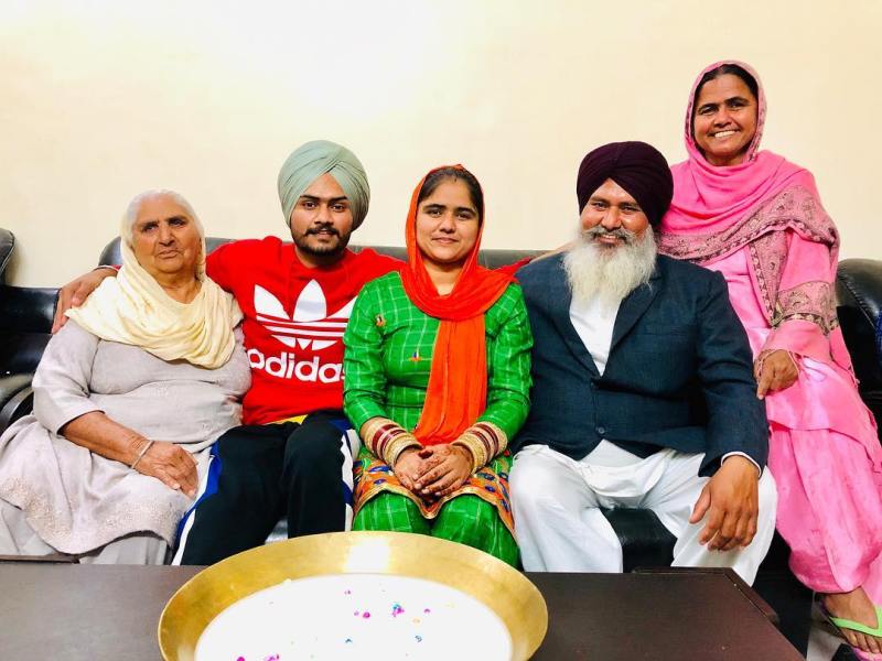 Himmat Sandhu with his family