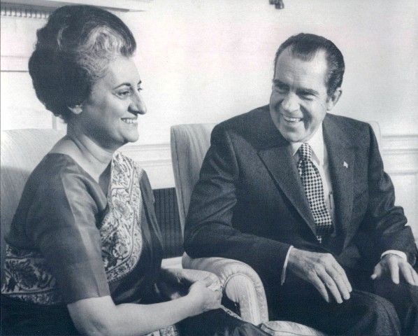 Indira Gandhi and US President Richard Nixon 1971