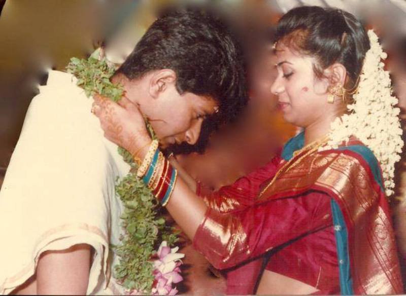 KK and Jyothy Krishna on their wedding day