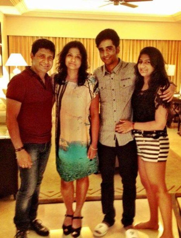 KK With his wife Jyothy, son Nakul, and daughter Tamara