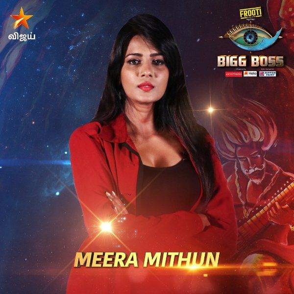 Meera Mithun as a wild card contestant in Big Boss 3 Tamil