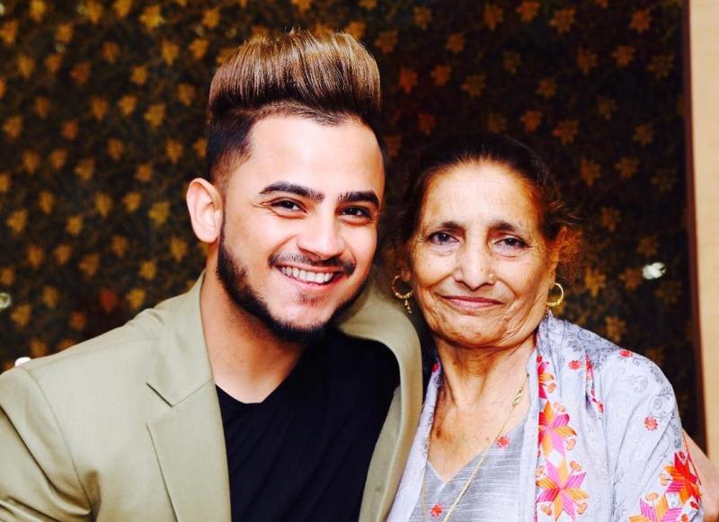 Millind Gaba with his maternal grandmother