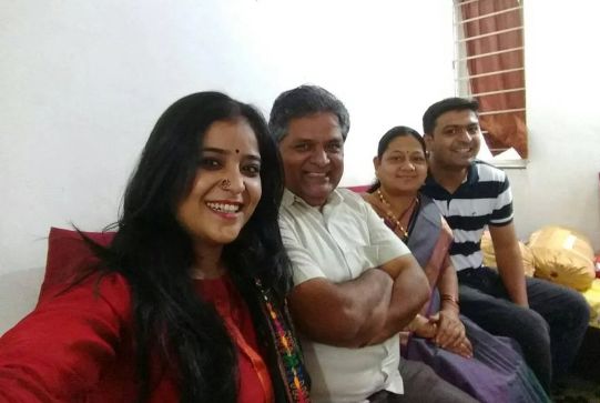 Neha Shitole with her family
