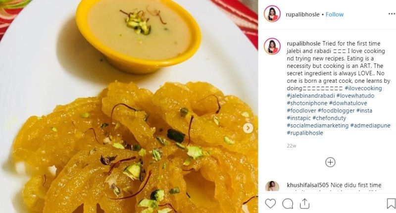 Rupali Bhosale's Post On Cooking