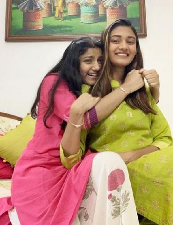 Shreya with her sister