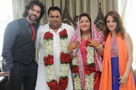 Sunaina Roshan wedding picture with Mohan Nagar