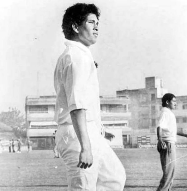 14-year-old Sachin Tendulkar as a ball boy during the 1987 Cricket World Cup