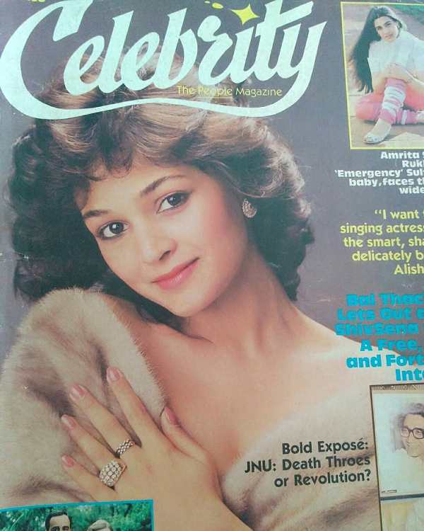 Alisha Chinai On The Cover Page Of Celebrity