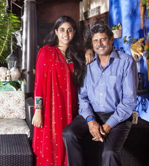 Amiya Dev with Father Kapil Dev
