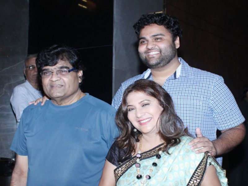 Nivedita Joshi Saraf with Ashok Saraf and her son