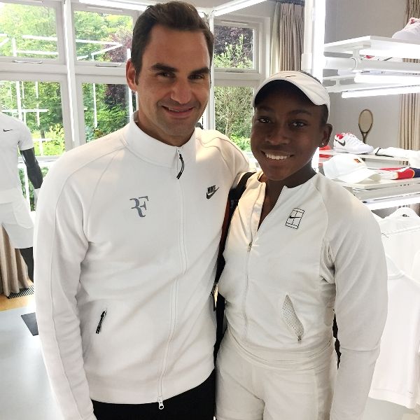 Cori Gauff With Roger Federer