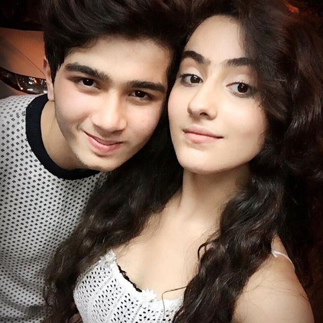 Diana Khan with her brother