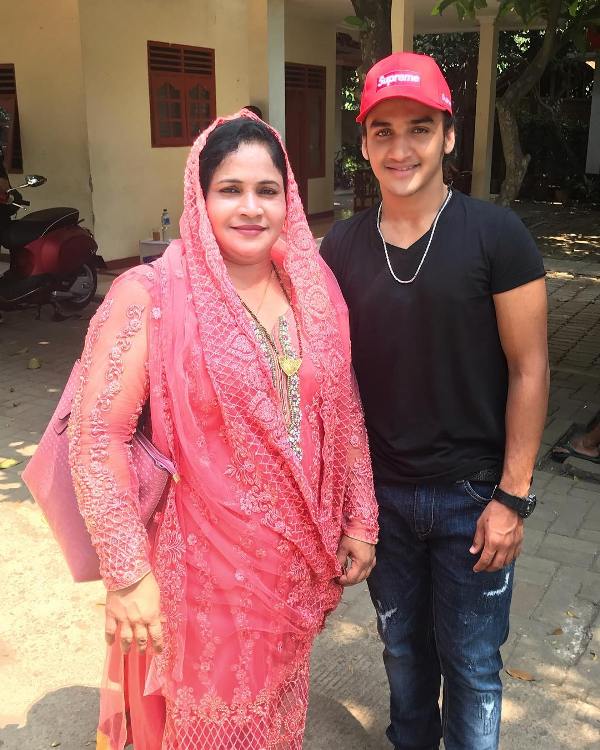 Faisal Khan with his mother