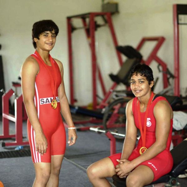 Geeta and Babita Phogat during their training sessions