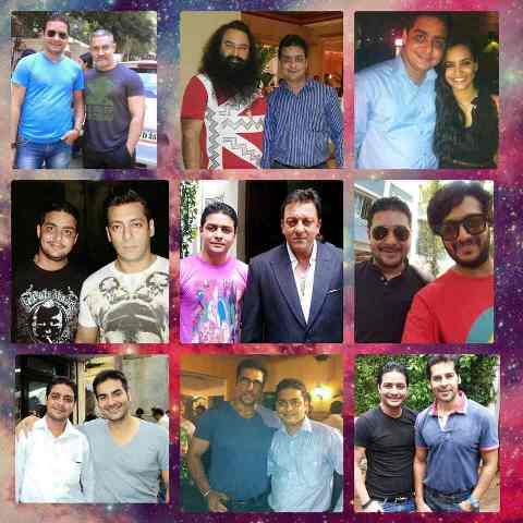 Hindustani Bhau with various celebrities