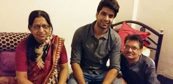 Hitesh Bharadwaj with his parents