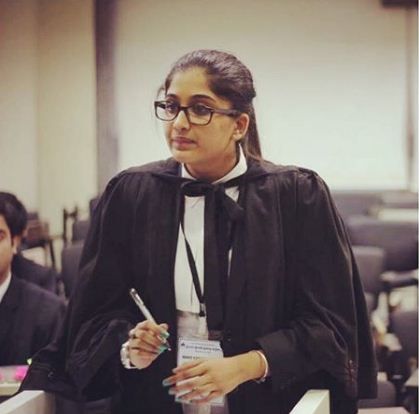 Nimrit Kaur Ahluwalia in her Law Institute