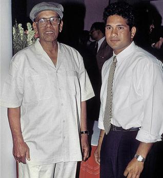 Sachin Tendulkar with Ramakant Achrekar