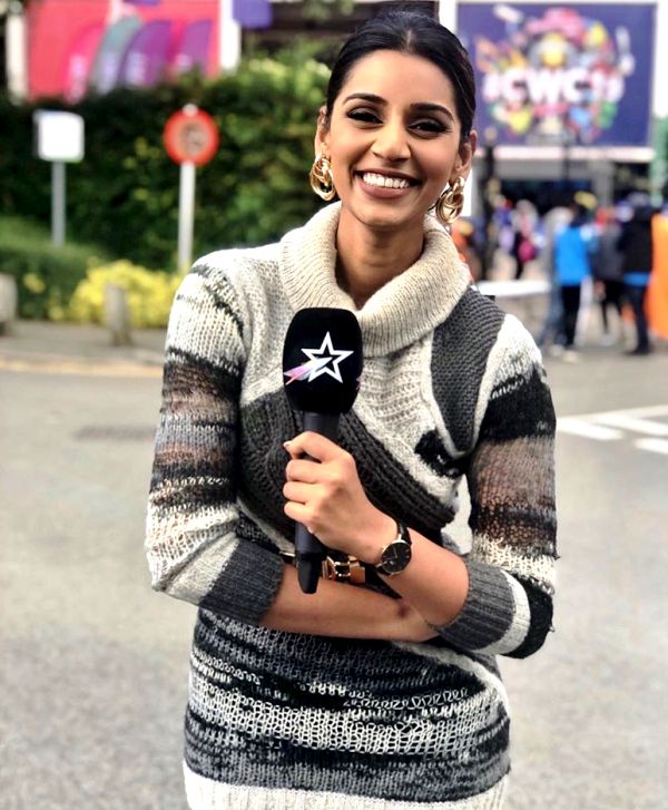 Sanjana Ganesan Anchoring During The 2019 Cricket World Cup