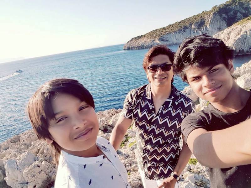 Shaan With His Sons