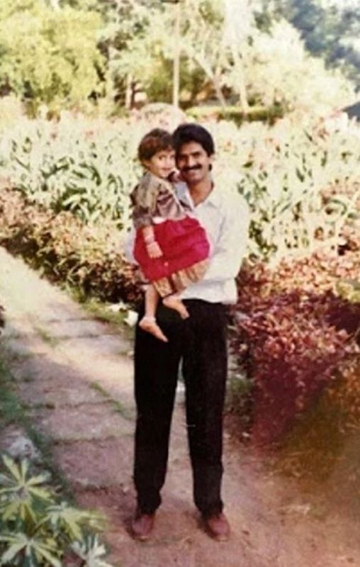 Sreemukhi With Her Father
