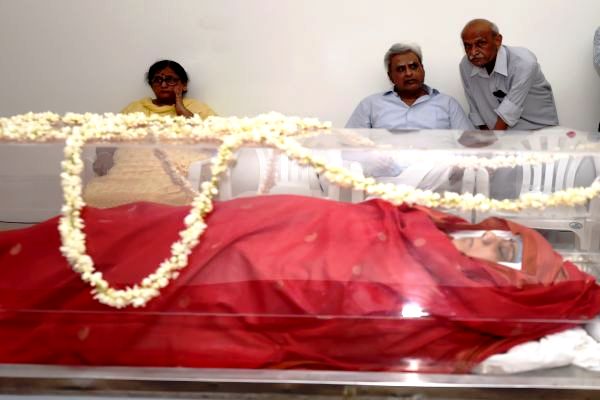 Sushma Swaraj's Body at her Delhi Residence