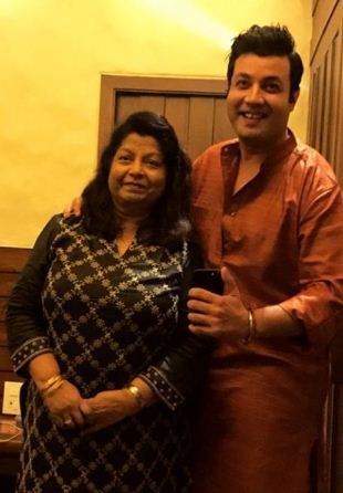 Varun Sharma with his mother