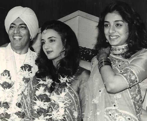Vindu Dara Singh with Farah Naaz (ex-wife) and Tabu