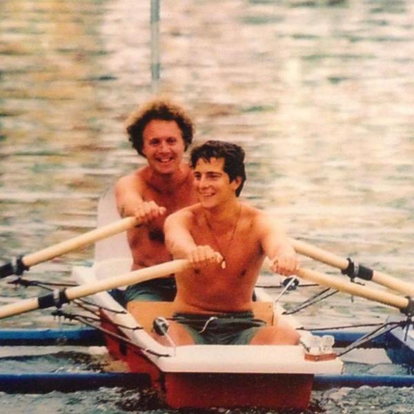 Bear Grylls rowing a bathtub in Thames