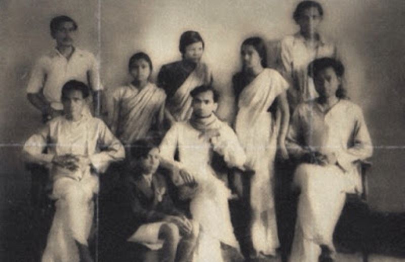 Bhupen Hazarika with his mentors Jyotiprasad Agarwala and Bishnu Prasad Rabha