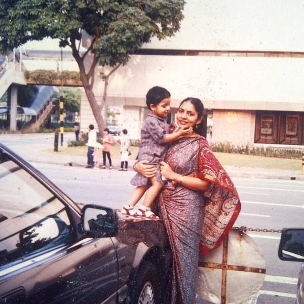 Childhood Photo of Sobhita Dhulipala with her mother