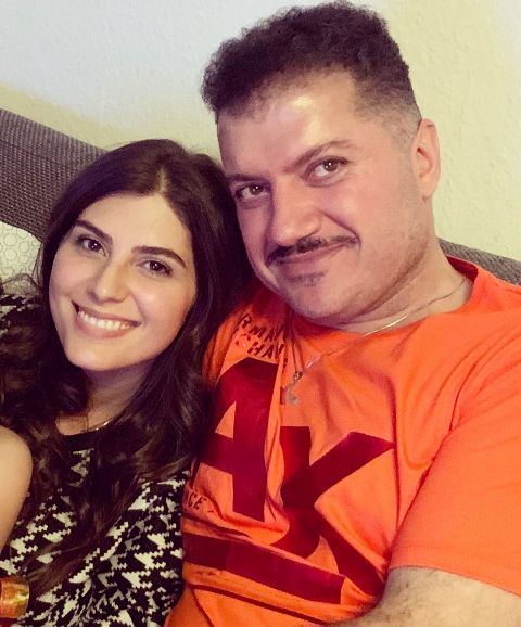 Elnaaz Norouzi with her father