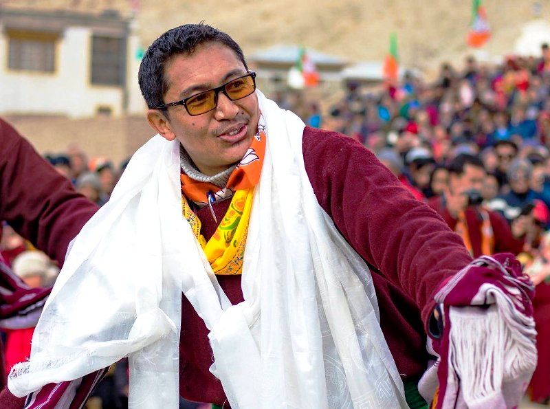 Jamyang Tsering Namgyal after winning in the 2019 General Elections